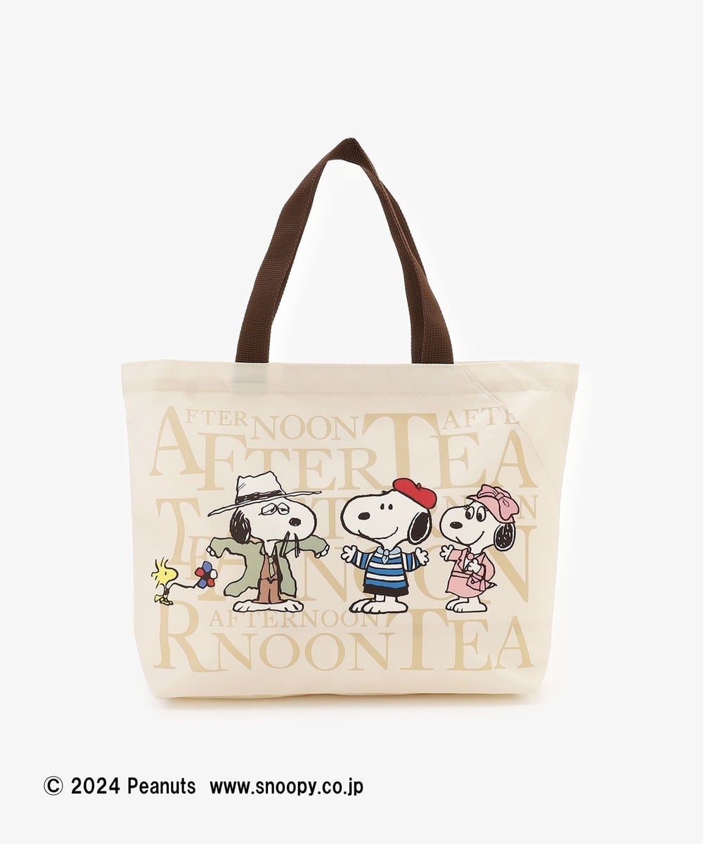 エコバッグ・保冷バッグ スリットポケット付きロゴバッグS/PEANUTS